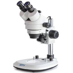 Kern Microscópio stereo zoom  OZL 464, trino, Greenough, 0,7-4,5x, HWF10x20, 3W LED