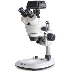 Kern Microscope OZL 466C832, Greenough, Säule, 7-45x, 10x/20, Auf-Durchlicht, Ringl., 3W LED, Kamera 5MP, USB 3.0