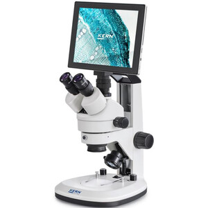 Kern Microscoop OZL 468T241 Greenough, Zahnstange, 7-45x, 10x/20, Auf-Durchlicht, 3W LED, Kamera 5MP, USB 2.0, HDMI, WiFi, Tablet