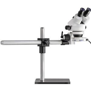 Kern Stereo zoom microscope OZL 963, trino, 0,7-4,5x, Teleskoparm-Stativ, Platte, LED-Ringl.