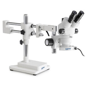 Kern Zoom-Stereomikroskop OZM 923, trino, 7-45x, HSWF 10x23 mm, Stativ doppelarm, 430x480mm, m. Tischplatte, Ringlicht LED 4.5 W