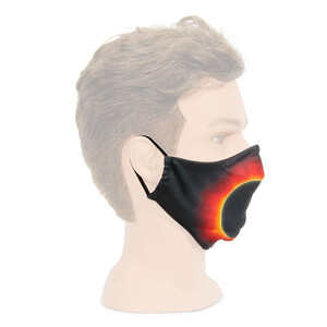 Masketo mascherina naso/bocca con motivo astronomico Corona Solare 1 pezzo