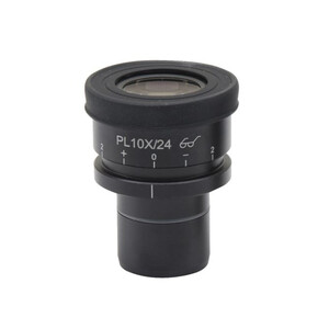 Optika Oculare PL10x/24 eyepiece, high eyepoint, focusable, with rubber cup
