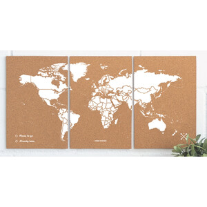 Miss Wood Mapa mundial Puzzle Map M - White