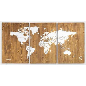 Miss Wood Mappa del Mondo Woody Map Wooden 120x60