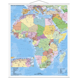 Stiefel Mapa kontynentów Afrika politisch mit PLZ