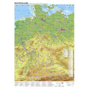 Stiefel Landkarte Deutschland Radfernwege (68x98)