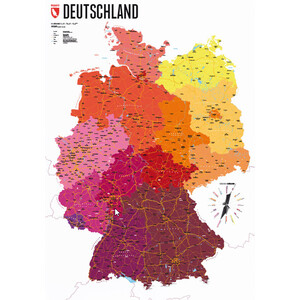Marmota Maps Kaart Deutschland politisch (70x100)