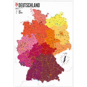 Marmota Maps Harta Deutschland politisch (70x100)