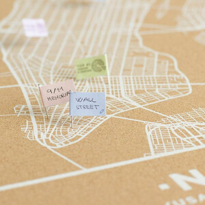 Miss Wood Mappa Regionale Woody Map Natural New York L White