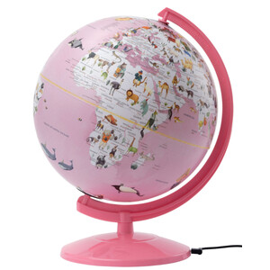 Globe emform Wildlife World Light Pink 25cm