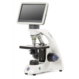 Euromex Microscoop Mikroskop BioBlue, BB.4200-LCD, 7 inch LCD Bildschirm, SMP 4/10/S40x Objektiven, DIN, 40x - 400x, 10x/18, LED, 1W, einfacher Objekttisch