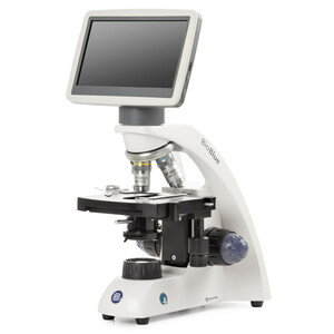 Euromex Microscop Mikroskop BioBlue, BB.4220-LCD, 7 inch LCD Bildschirm, SMP 4/10/S40x Objektiven, DIN, 40x - 400x, 10x/18, LED, 1W, Kreuztisch
