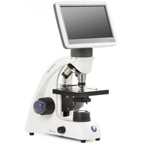 Euromex Microscoop Mikroskop MicroBlue, MB.1001-LCD, 5.6 inch LCD Bildschirm, Achr. 4/10/S40x Objektive, DIN 35mm perf., 40x - 400x, LED, 1W, einfacher Objekttisch