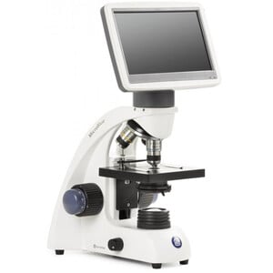 Euromex Microscope Mikroskop MicroBlue, MB.1001-LCD, 5.6 inch LCD Bildschirm, Achr. 4/10/S40x Objektive, DIN 35mm perf., 40x - 400x, LED, 1W, einfacher Objekttisch
