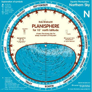 Rob Walrecht Mapa estelar Planisphere 0° Equator 25cm