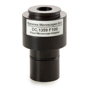 Euromex Adattore Fotocamera DC.1359  1x Objektiv, C-Mount,  f. 1 Zoll Kameras, kurzer Schaft