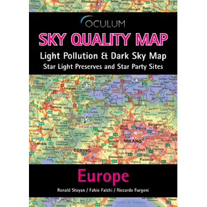 Oculum Verlag Kontinent-Karte Sky Quality Map Europe