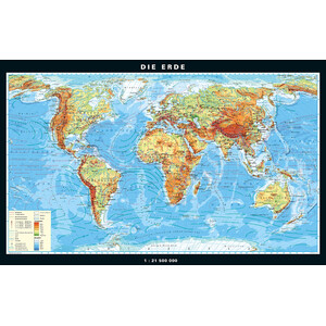 PONS Weltkarte Die Erde physisch und politisch (158 x 97 cm)