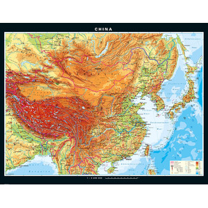 PONS Landkarte China physisch (203 x 156 cm)