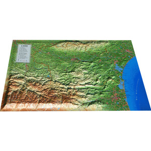 3Dmap Regional-Karte L'Aude (61 x 41 cm)
