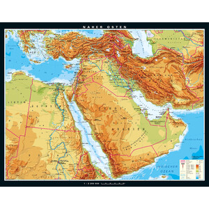 PONS Regional-Karte Naher Osten physisch (203 x 158 cm)