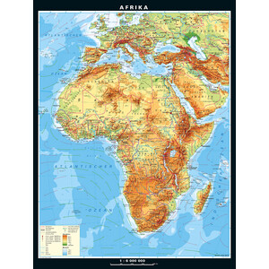 PONS Kontinent-Karte Afrika physisch (157 x 206 cm)