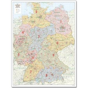 Bacher Verlag Landkarte Postleitzahlenkarte Deutschland