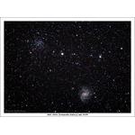 The Fireworks galaxy, NGC-6946, and the open cluster NGC 6939 imaged with an Omegon 102/714 ED.