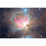 Der Große Orionnebel M42, aufgenommen mit dem Omegon ED-Apo 80/500 von unserem Kollegen Carlos Malagon. Aufnahmedaten: Luminanz: 32 x 60 Sekunden, RGB: 8 x 30 Sekunden/Kanal, Gesamtbelichtung: 44 Minuten.