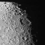 The moon with high-contrast craters