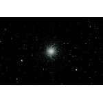The famous M13 globular cluster. Even the edge regions can be resolved into individual stars with this telescope. This globular cluster is about 25,000 light years away and has a diameter of 150 light years (c) Andreas Koch with 150/750 NEQ-3 telescope