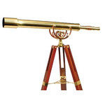 Omegon Telescópio de latão MT 80/1000 28x