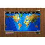 Geochron Original Kilburg in Walnuß Echtholzfurnierausführung und goldfarbenen Zierleisten