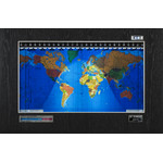 Geochron Original Kilburg in Schwarz-Eiche Echtholzfurnierausführung und silberfarbenen Zierleisten