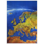 Bacher Verlag MAIR mapa panorâmico da Europa