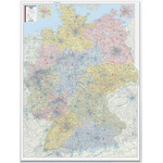 Bacher Verlag Postleitzahlenkarte Deutschland 1:450.000 laminiert