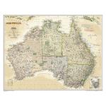 National Geographic Mappa Continentale Carta antica dell'Australia