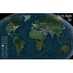 National Geographic Weltkarte Earth at Night - Wandkarte laminiert
