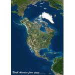 Planet Observer Kontinent-Karte Nordamerika