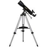 El telescopio incluye un trípode, montura y sistema óptico. Con la montura altacimutal es fácil encontrar puntos celestes o terrestres determinados.