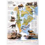 National Geographic Landkarte Dinosaurier Nord-Amerikas