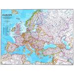 National Geographic Continent map Europe politically largely laminates