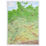 Georelief Deutschland klein, 3D Reliefkarte