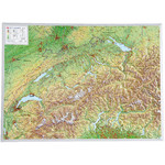 Georelief Schweiz groß, 3D Reliefkarte