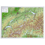 Georelief Landkarte Schweiz klein, 3D Reliefkarte