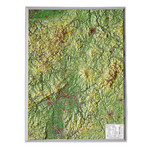 Georelief Hessen klein, 3D Reliefkarte
