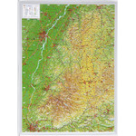 Georelief Schwarzwald klein, 3D Reliefkarte
