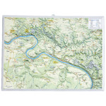 Georelief Regional-Karte Sächsische Schweiz klein, 3D Reliefkarte