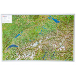 Georelief Landkarte Schweiz mit Luftbild